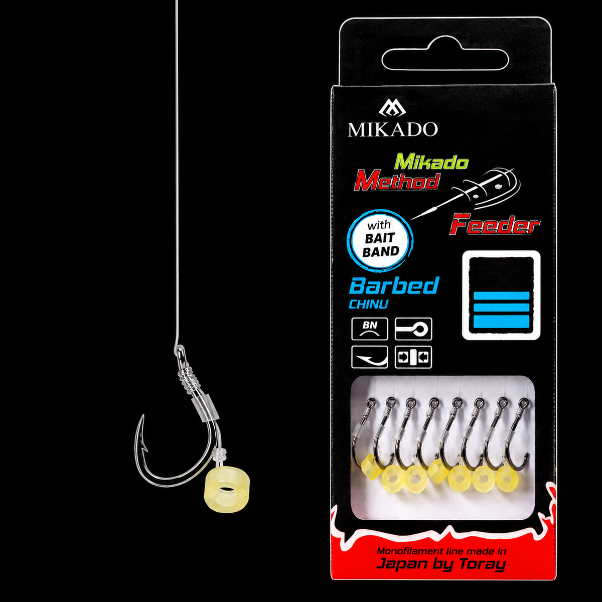 Mikado Method Feeder Ready Rig Bait Band 10 cm – Barbed