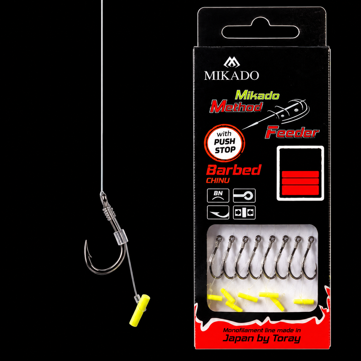 Mikado Method Feeder Ready Rig Push Stop 10 cm – Barbed