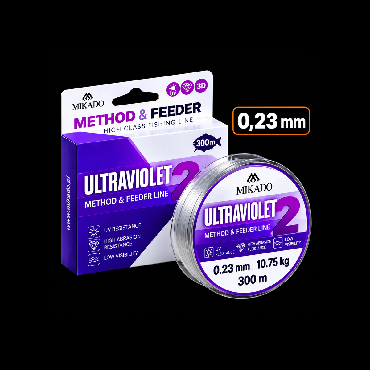 Mikado Ultraviolet II Method & Feeder 300 m 0,23 mm